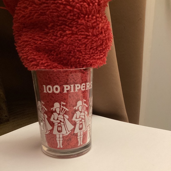 SEAGRAMS 100 Pipers Whiskey Scotch Shot Glass Hazel Atlas - Picture 2 of 4